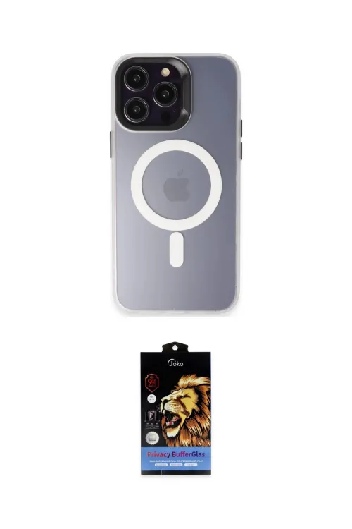 ieg™ iPhone 15 Pro Max Kılıf Kozmos Çizgi Prime - Siyah Buffer Hayalet Cam Ekran Koruyucu