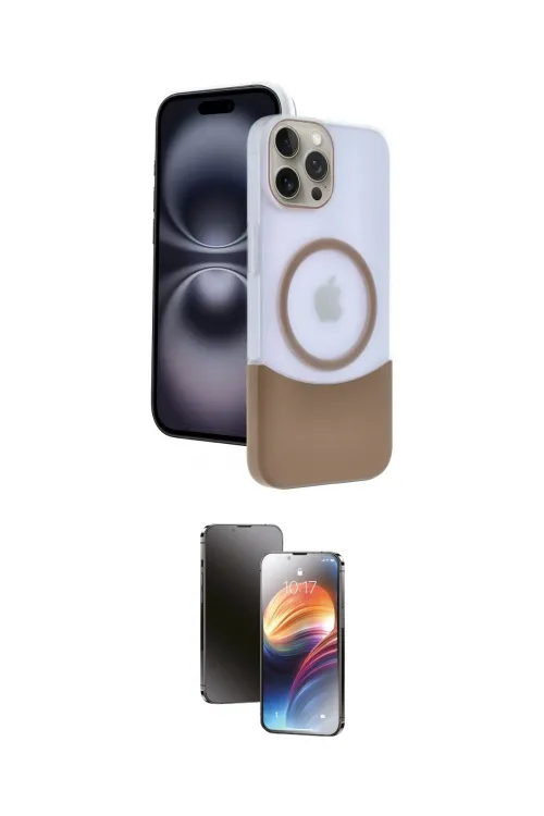 ieg™ iPhone 15 Pro Max Kılıf Kozmos Form Özel Seri - Siyah 3D Antistatik Mat Seramik Nano Ekran Koruyucu