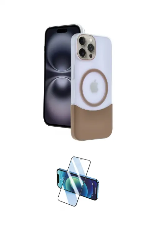 ieg™ iPhone 15 Pro Max Kılıf Kozmos Form Özel Seri - Siyah 3D Antistatik Seramik Nano Ekran Koruyucu
