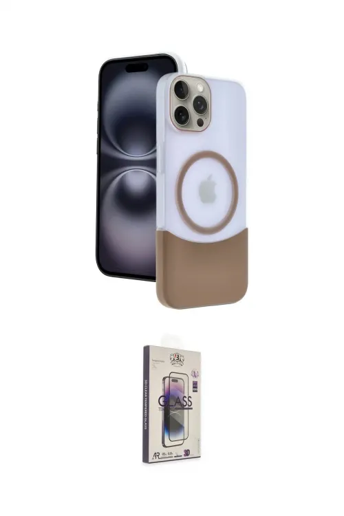 ieg™ iPhone 15 Pro Max Kılıf Kozmos Form Özel Seri - Siyah Bilvis 3D Cam Ekran Koruyucu