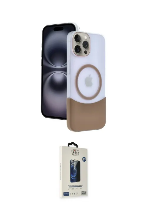 ieg™ iPhone 15 Pro Max Kılıf Kozmos Form Özel Seri - Siyah Bilvis Hayalet Cam Ekran Koruyucu