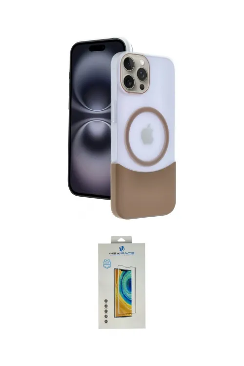 ieg™ iPhone 15 Pro Max Kılıf Kozmos Form Özel Seri - Siyah Polymer Nano Ekran Koruyucu