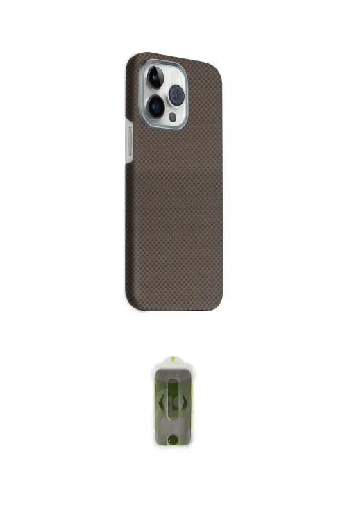 ieg™ iPhone 15 Pro Max Kılıf Kozmos Klasik Prime - Siyah Joko Magic 5D Hayalet Cam