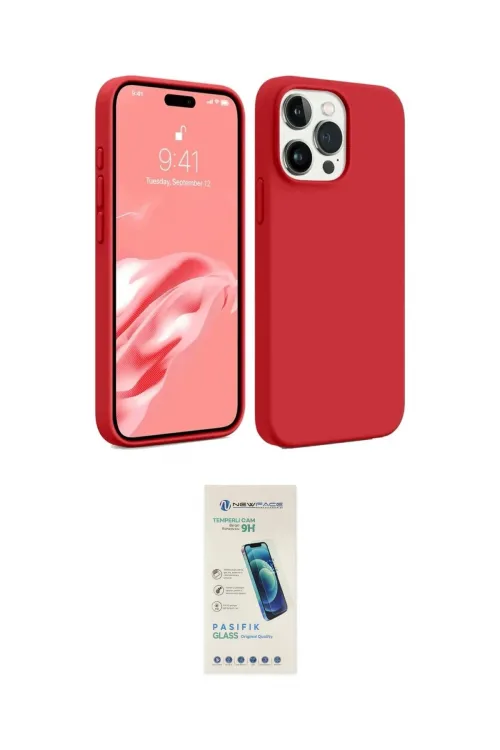 ieg™ iPhone 15 Pro Max Kılıf Kozmos Yansıma Özel Seri - Şeffaf Pasifik Cam Ekran Koruyucu