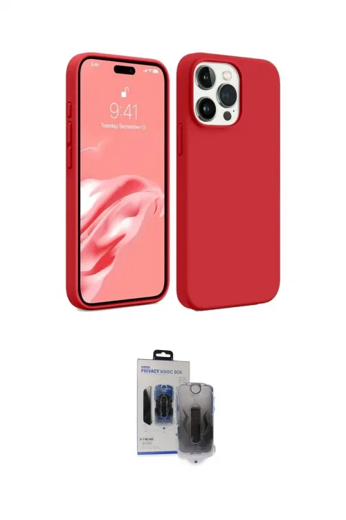 ieg™ iPhone 15 Pro Max Kılıf Kozmos Yansıma Özel Seri - Siyah Vanessa Magic Hayalet Cam