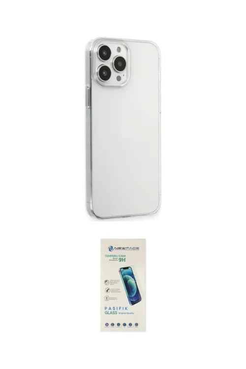 ieg™ iPhone 15 Pro Max Kılıf Kutup Doku Koleksiyonu - Şeffaf Pasifik Cam Ekran Koruyucu