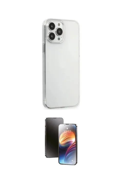 ieg™ iPhone 15 Pro Max Kılıf Kutup Doku Koleksiyonu - Siyah 3D Antistatik Mat Seramik Nano Ekran Koruyucu