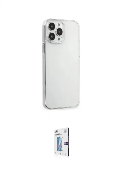 ieg™ iPhone 15 Pro Max Kılıf Kutup Doku Koleksiyonu - Siyah Bilvis 0.18mm Plus Cam Ekran Koruyucu