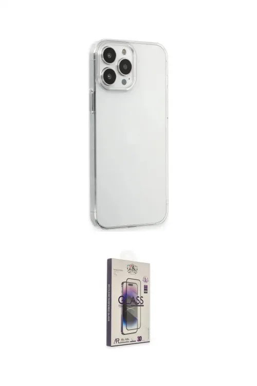 ieg™ iPhone 15 Pro Max Kılıf Kutup Doku Koleksiyonu - Siyah Bilvis 3D Cam Ekran Koruyucu