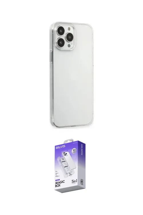ieg™ iPhone 15 Pro Max Kılıf Kutup Doku Koleksiyonu - Siyah Bilvis 5in1 3D Magic Cam Ekran Koruyucu