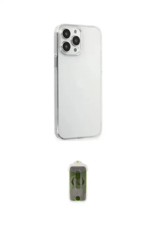 ieg™ iPhone 15 Pro Max Kılıf Kutup Doku Koleksiyonu - Siyah Joko Magic 5D Hayalet Cam
