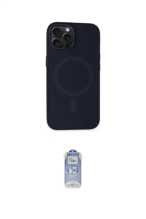 ieg™ iPhone 15 Pro Max Kılıf Kutup Serisi - Siyah Joko Magic 5D Cam