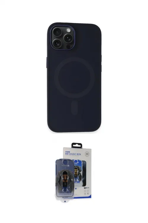 ieg™ iPhone 15 Pro Max Kılıf Kutup Serisi - Siyah Vanessa Magic Cam