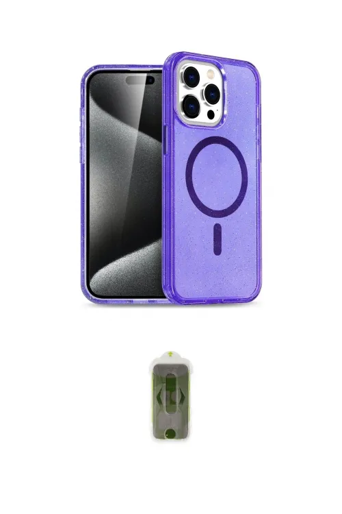 ieg™ iPhone 15 Pro Max Kılıf Nova Asil Prime - Siyah Joko Magic 5D Hayalet Cam