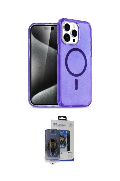 ieg™ iPhone 15 Pro Max Kılıf Nova Asil Prime - Siyah Vanessa Magic Cam