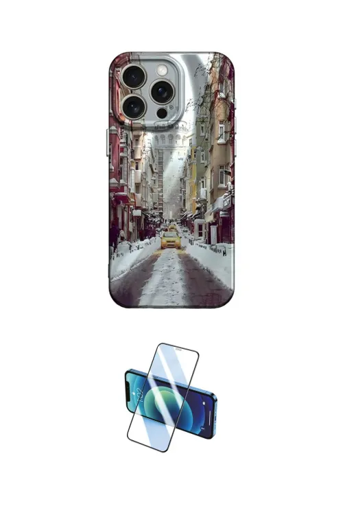 ieg™ iPhone 15 Pro Max Kılıf Nova Doku Prime - Siyah 3D Antistatik Seramik Nano Ekran Koruyucu
