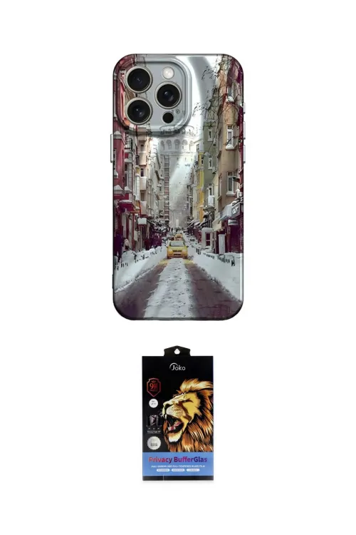 ieg™ iPhone 15 Pro Max Kılıf Nova Doku Prime - Siyah Buffer Hayalet Cam Ekran Koruyucu