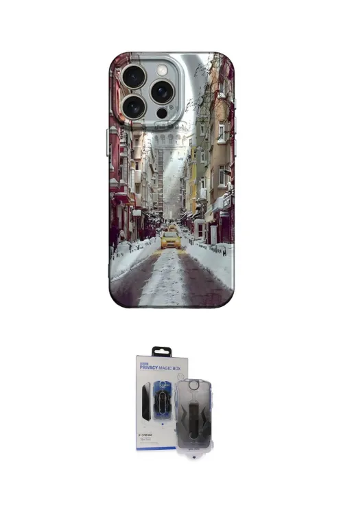 ieg™ iPhone 15 Pro Max Kılıf Nova Doku Prime - Siyah Vanessa Magic Hayalet Cam