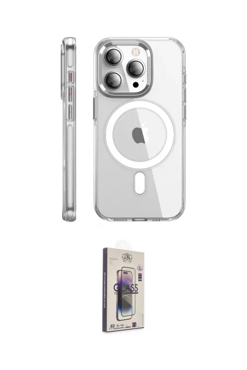 ieg™ iPhone 15 Pro Max Kılıf Nova Doku - Siyah Bilvis 3D Cam Ekran Koruyucu