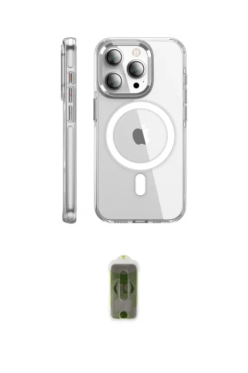 ieg™ iPhone 15 Pro Max Kılıf Nova Doku - Siyah Joko Magic 5D Hayalet Cam