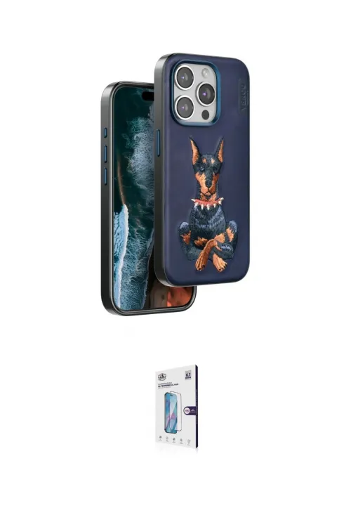 ieg™ iPhone 15 Pro Max Kılıf Nova Form Koleksiyonu - Siyah Bilvis 0.18mm Plus Cam Ekran Koruyucu