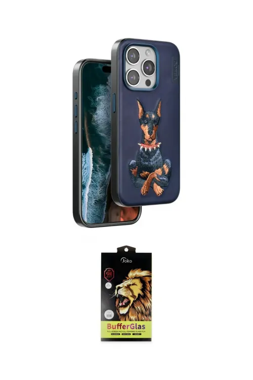 ieg™ iPhone 15 Pro Max Kılıf Nova Form Koleksiyonu - Siyah Buffer Cam Ekran Koruyucu
