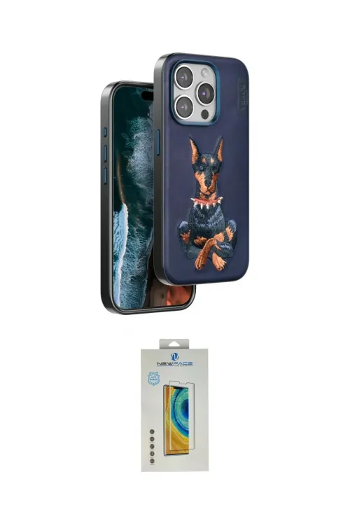 ieg™ iPhone 15 Pro Max Kılıf Nova Form Koleksiyonu - Siyah Polymer Nano Ekran Koruyucu
