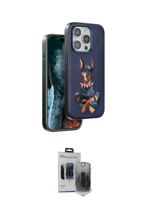 ieg™ iPhone 15 Pro Max Kılıf Nova Form Koleksiyonu - Siyah Vanessa Magic Hayalet Cam
