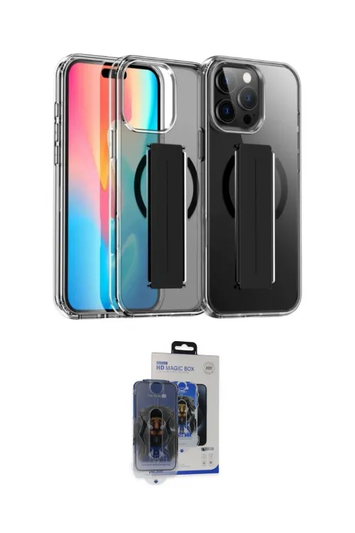 ieg™ iPhone 15 Pro Max Kılıf Nova Işık Koleksiyonu - Siyah Vanessa Magic Cam