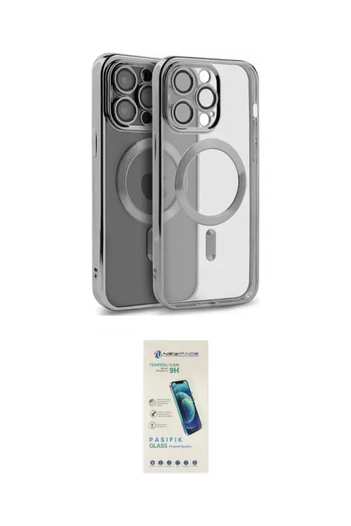 ieg™ iPhone 15 Pro Max Kılıf Nova Işık Özel Seri - Şeffaf Pasifik Cam Ekran Koruyucu