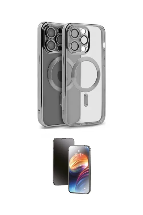ieg™ iPhone 15 Pro Max Kılıf Nova Işık Özel Seri - Siyah 3D Antistatik Mat Seramik Nano Ekran Koruyucu
