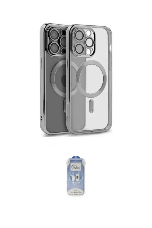 ieg™ iPhone 15 Pro Max Kılıf Nova Işık Özel Seri - Siyah Joko Magic 5D Cam