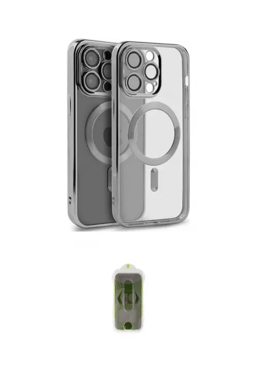ieg™ iPhone 15 Pro Max Kılıf Nova Işık Özel Seri - Siyah Joko Magic 5D Hayalet Cam