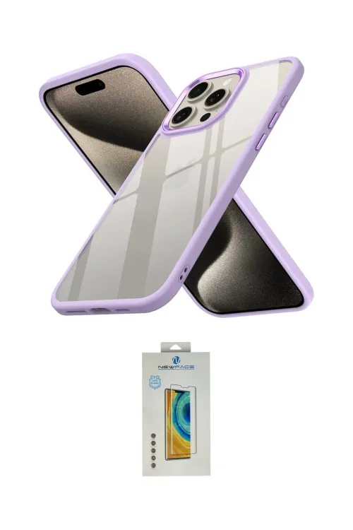 ieg™ iPhone 15 Pro Max Kılıf Nova Işık Serisi - Siyah Polymer Nano Ekran Koruyucu