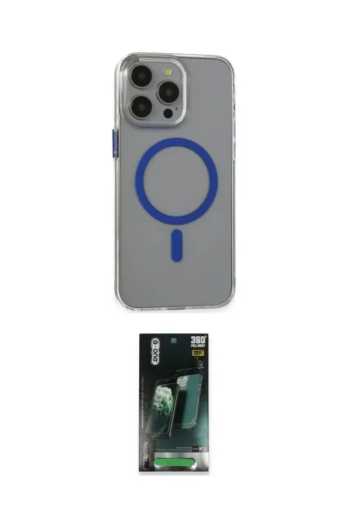 ieg™ iPhone 15 Pro Max Kılıf Odak Form Özel Seri - Şeffaf 360 Full Body Arka Koruyucu