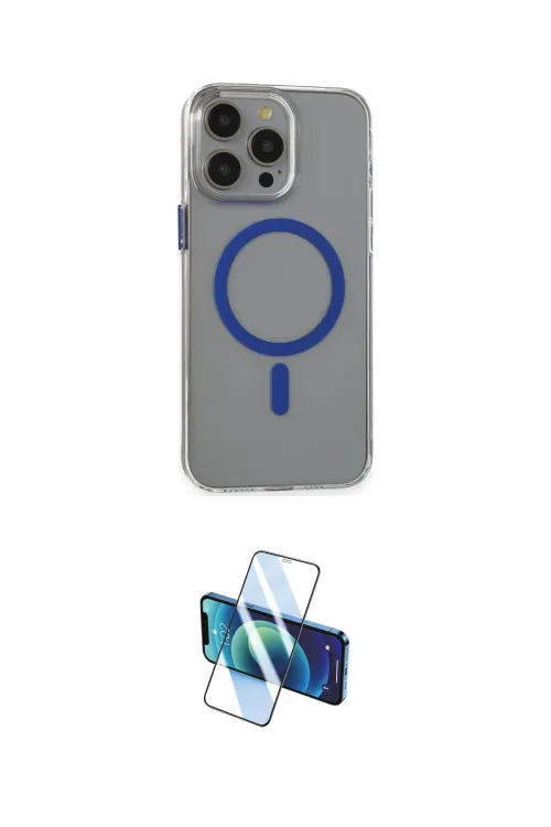 ieg™ iPhone 15 Pro Max Kılıf Odak Form Özel Seri - Siyah 3D Antistatik Seramik Nano Ekran Koruyucu