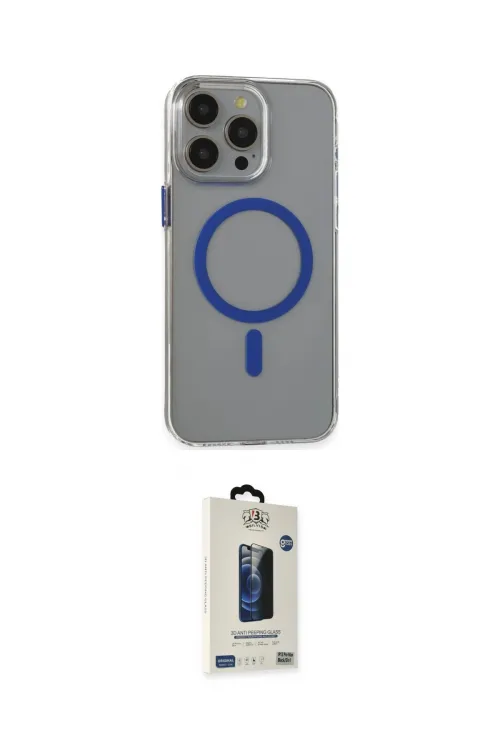 ieg™ iPhone 15 Pro Max Kılıf Odak Form Özel Seri - Siyah Bilvis Hayalet Cam Ekran Koruyucu