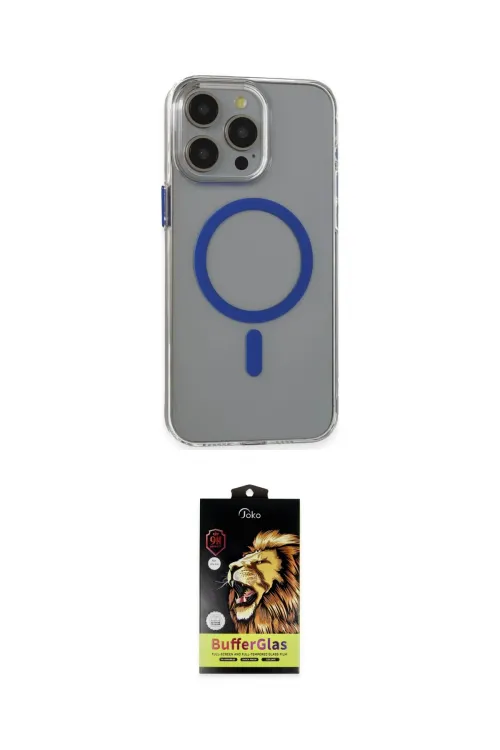 ieg™ iPhone 15 Pro Max Kılıf Odak Form Özel Seri - Siyah Buffer Cam Ekran Koruyucu