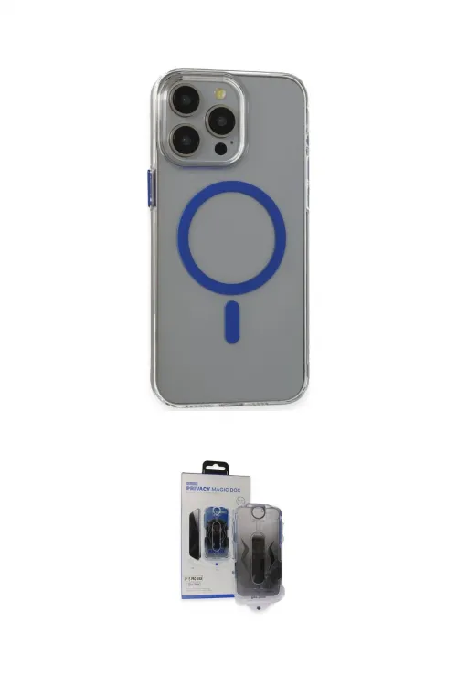 ieg™ iPhone 15 Pro Max Kılıf Odak Form Özel Seri - Siyah Vanessa Magic Hayalet Cam