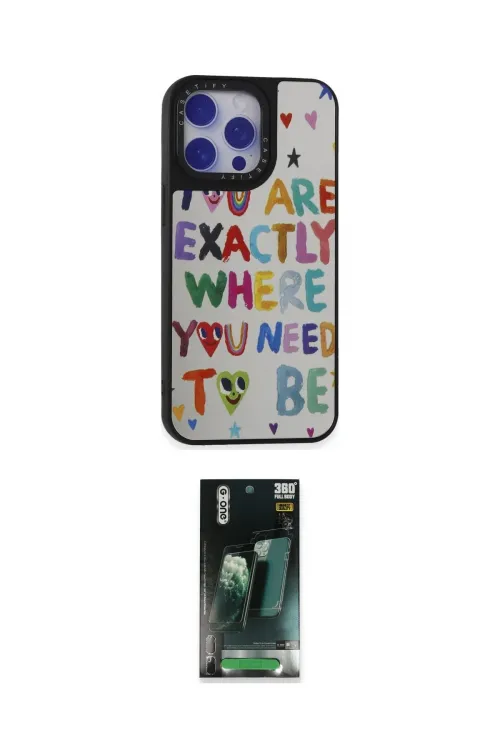 ieg™ iPhone 15 Pro Max Kılıf Odak Klasik Serisi - Şeffaf 360 Full Body Arka Koruyucu