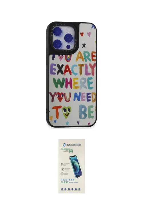 ieg™ iPhone 15 Pro Max Kılıf Odak Klasik Serisi - Şeffaf Pasifik Cam Ekran Koruyucu