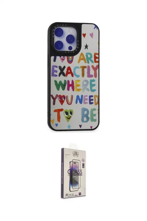 ieg™ iPhone 15 Pro Max Kılıf Odak Klasik Serisi - Siyah Bilvis 3D Cam Ekran Koruyucu
