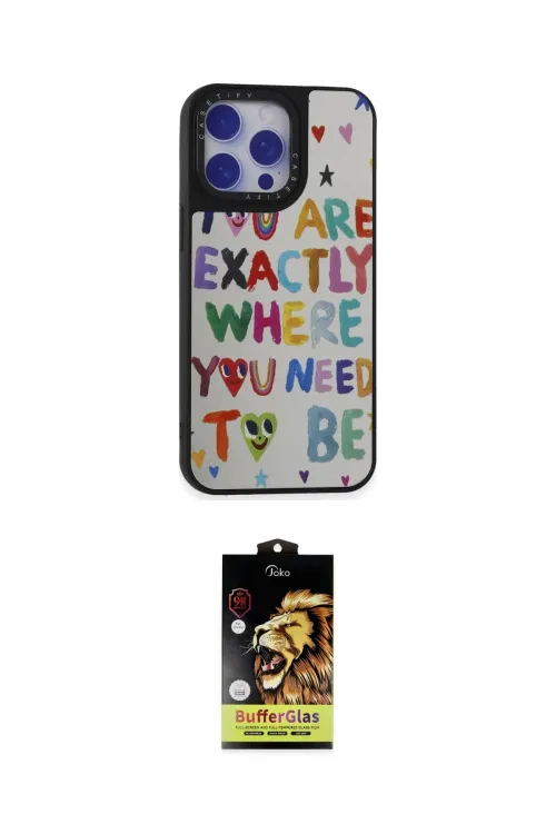 ieg™ iPhone 15 Pro Max Kılıf Odak Klasik Serisi - Siyah Buffer Cam Ekran Koruyucu