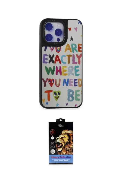 ieg™ iPhone 15 Pro Max Kılıf Odak Klasik Serisi - Siyah Buffer Hayalet Cam Ekran Koruyucu