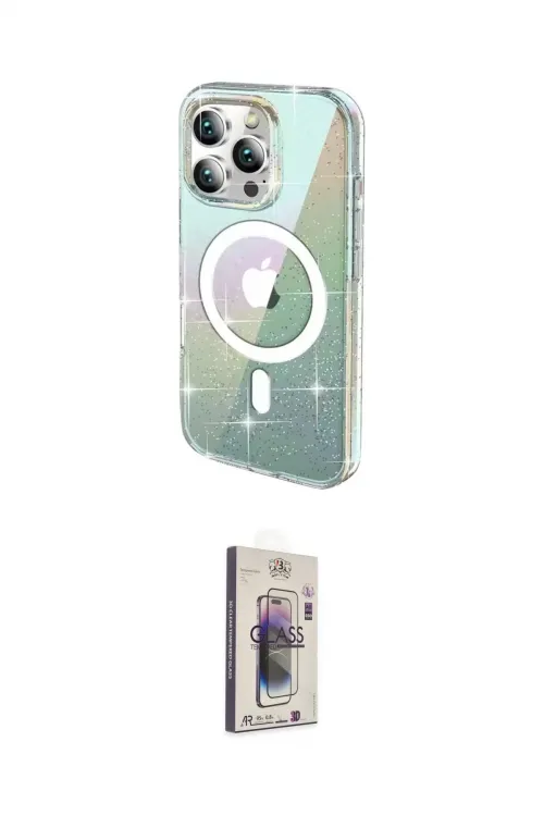 ieg™ iPhone 15 Pro Max Kılıf Odak Modern Serisi - Siyah Bilvis 3D Cam Ekran Koruyucu