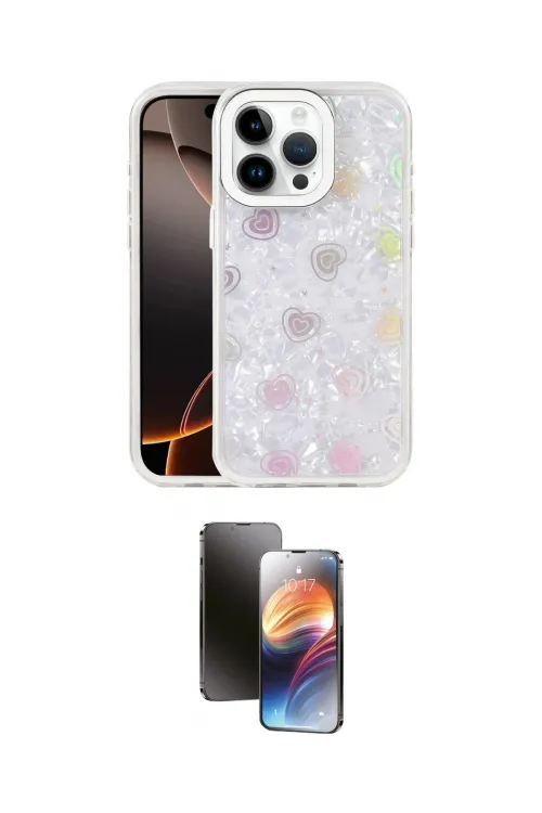 ieg™ iPhone 15 Pro Max Kılıf Odak Prime - Siyah 3D Antistatik Mat Seramik Nano Ekran Koruyucu