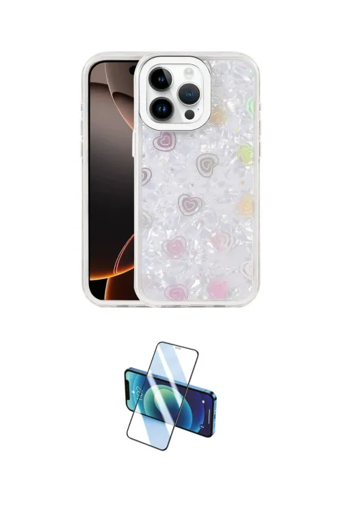 ieg™ iPhone 15 Pro Max Kılıf Odak Prime - Siyah 3D Antistatik Seramik Nano Ekran Koruyucu
