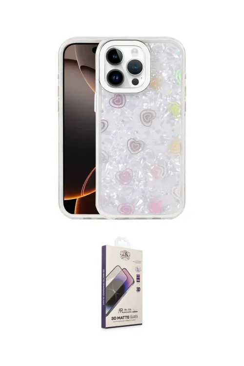 ieg™ iPhone 15 Pro Max Kılıf Odak Prime - Siyah Bilvis 3D Mat Cam Ekran Koruyucu