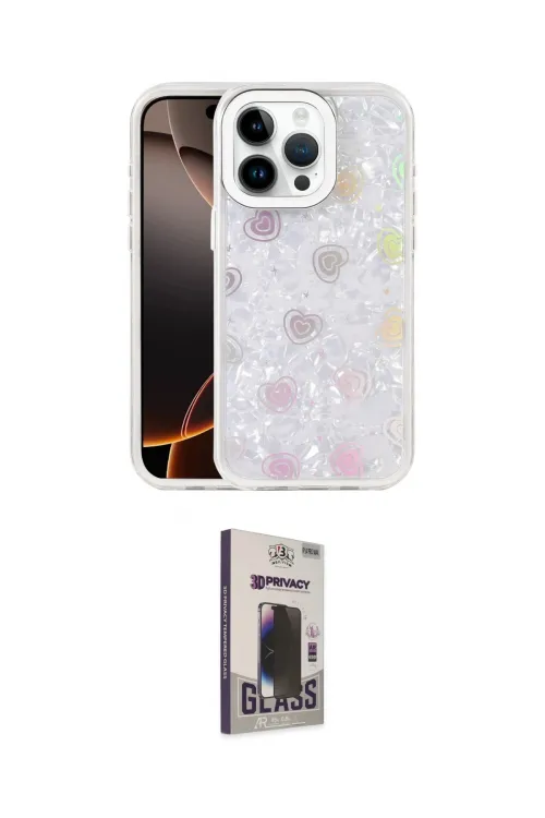 ieg™ iPhone 15 Pro Max Kılıf Odak Prime - Siyah Bilvis Hayalet Cam Ekran Koruyucu
