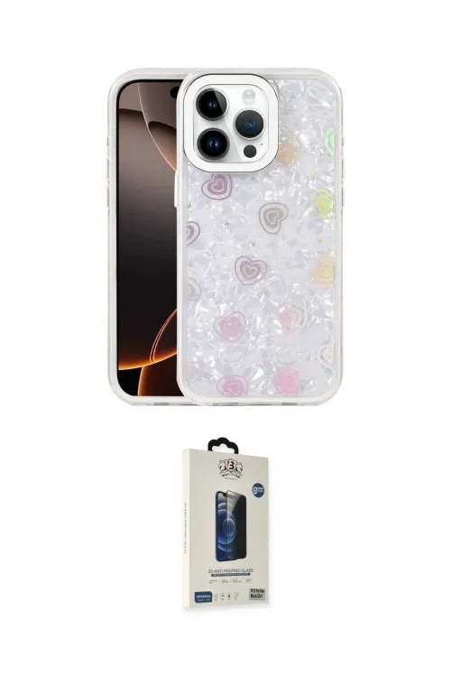 ieg™ iPhone 15 Pro Max Kılıf Odak Prime - Siyah Bilvis Hayalet Cam Ekran Koruyucu
